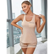 Women's knitted comfortable casual vest short pajamas two-piece set Nexellus