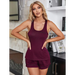 Women's knitted comfortable casual vest short pajamas two-piece set Nexellus