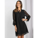 Women's loose flare sleeve solid color hollow out dress Nexellus