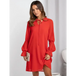 Women's loose flare sleeve solid color hollow out dress Nexellus