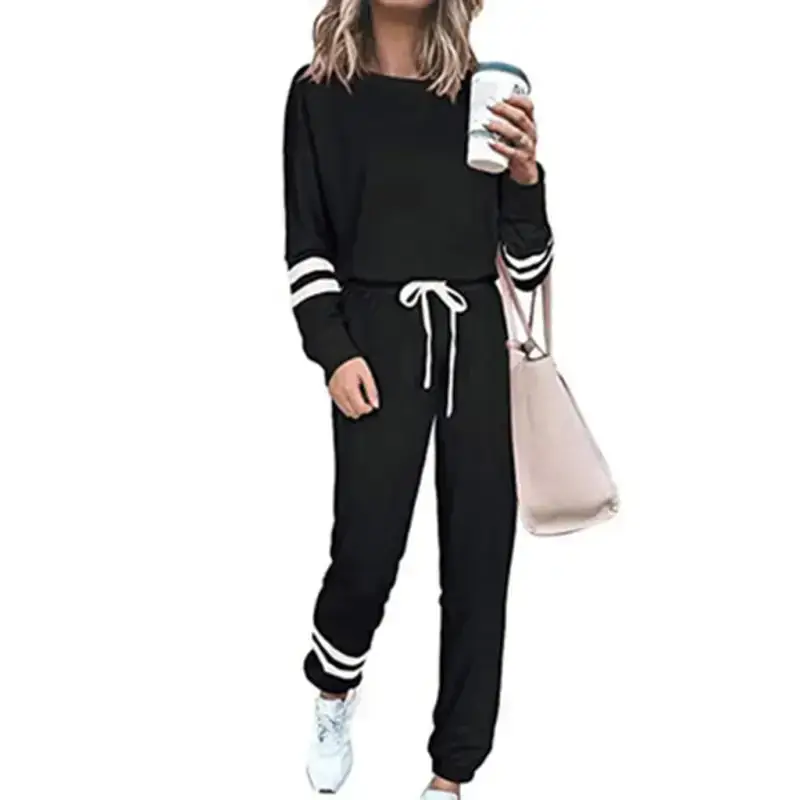 Women's loose solid color long sleeve casual suit Nexellus