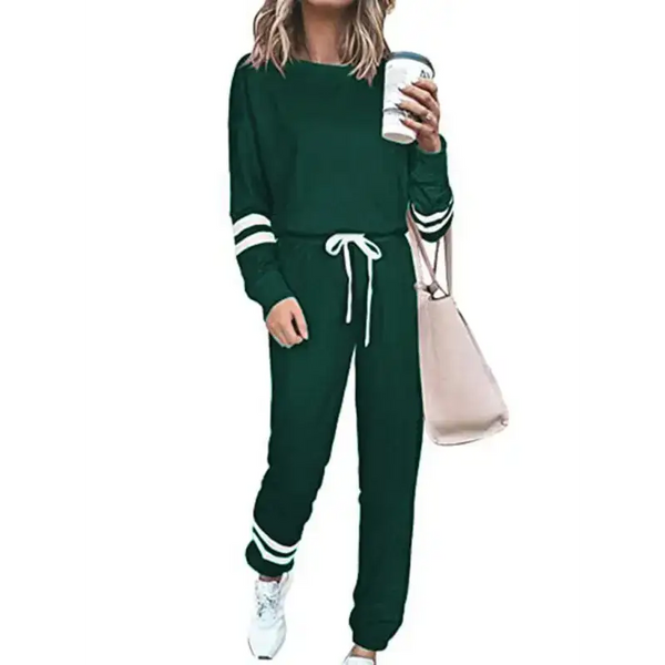 Women's loose solid color long sleeve casual suit Nexellus