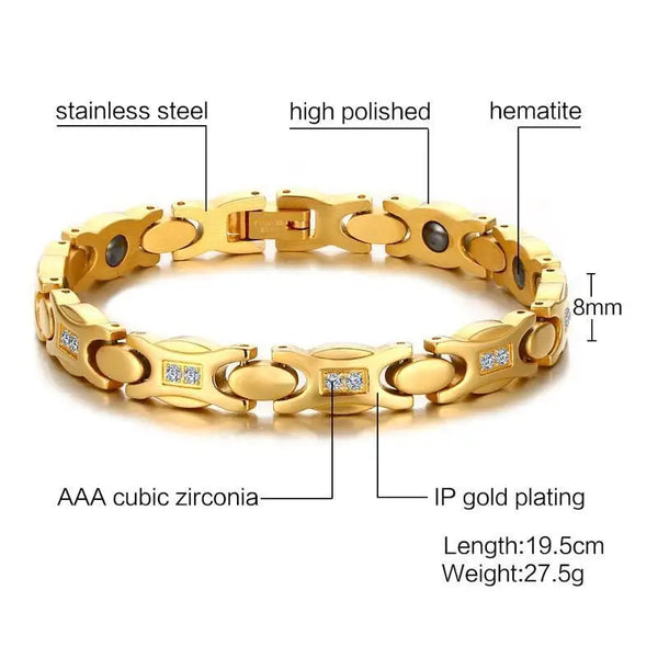 Womens Magnetic Bracelets Gold Nexellus