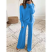 Women's solid color casual solid color off shoulder knit suit Nexellus