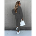 Women's solid color turtleneck long sleeve casual suit Nexellus