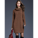 Women's turtleneck long sleeve loose sweater dress Nexellus