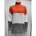 Women's turtleneck long sleeve thick line color matching turtleneck Nexellus