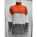 Women's turtleneck long sleeve thick line color matching turtleneck Nexellus