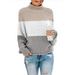 Women's turtleneck long sleeve thick line color matching turtleneck Nexellus