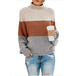 Women's turtleneck long sleeve thick line color matching turtleneck Nexellus