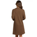 Women's waffle shirt skirt v-neck loose dress Nexellus