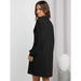 Women's waffle shirt skirt v-neck loose dress Nexellus