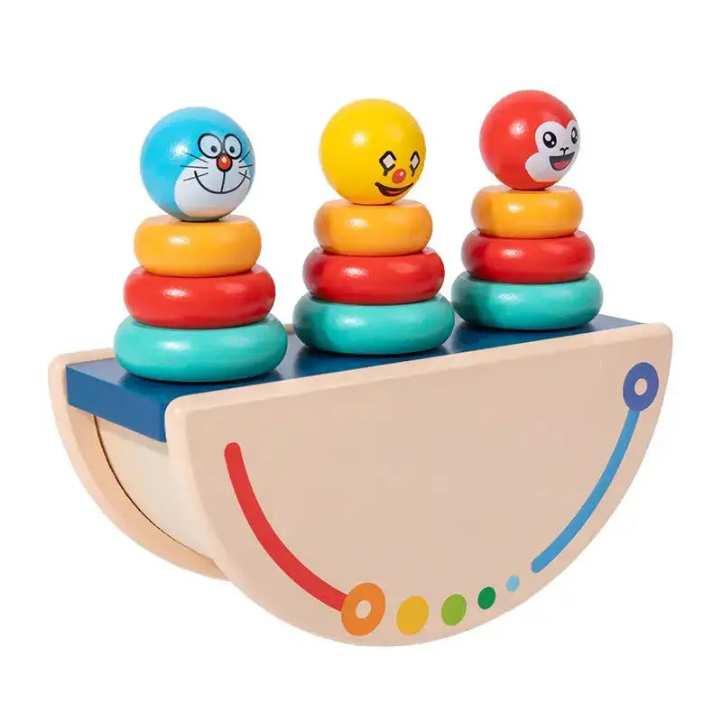 Wooden balance set of columns children's toys baby hand-eye Nexellus