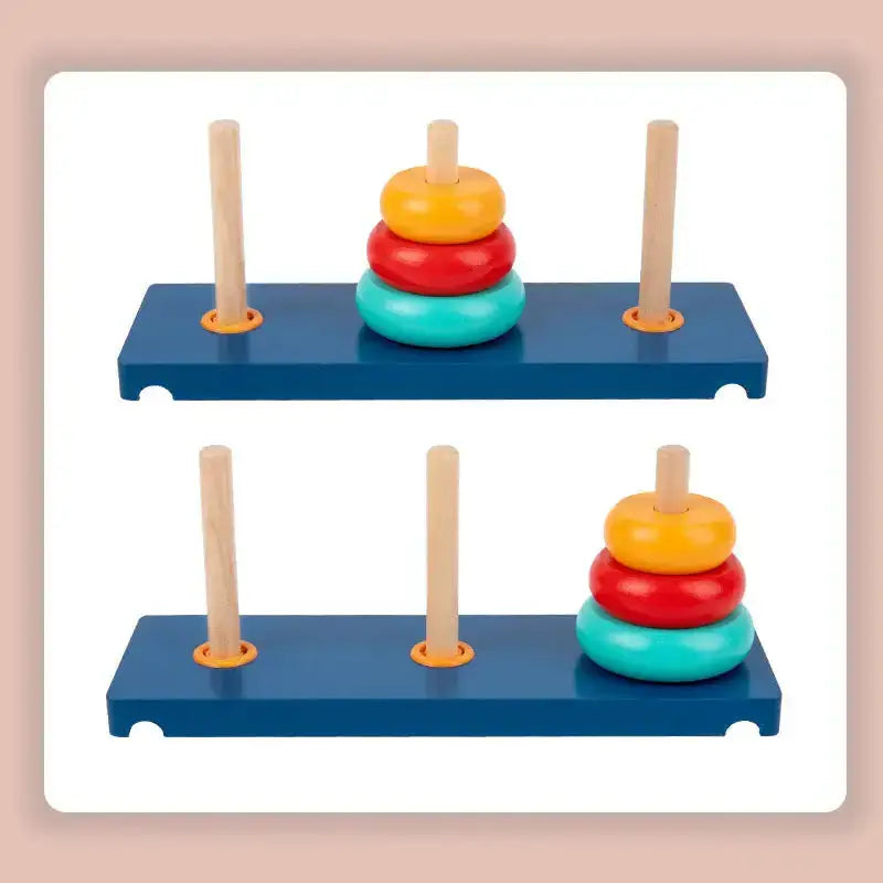 Wooden balance set of columns children's toys baby hand-eye Nexellus