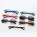 Wooden Grain Mirror Leg Metallic Sunglasses for Men And Women Nexellus