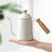 Wooden handle stainless steel coffee hand brew pot 650ml Nexellus