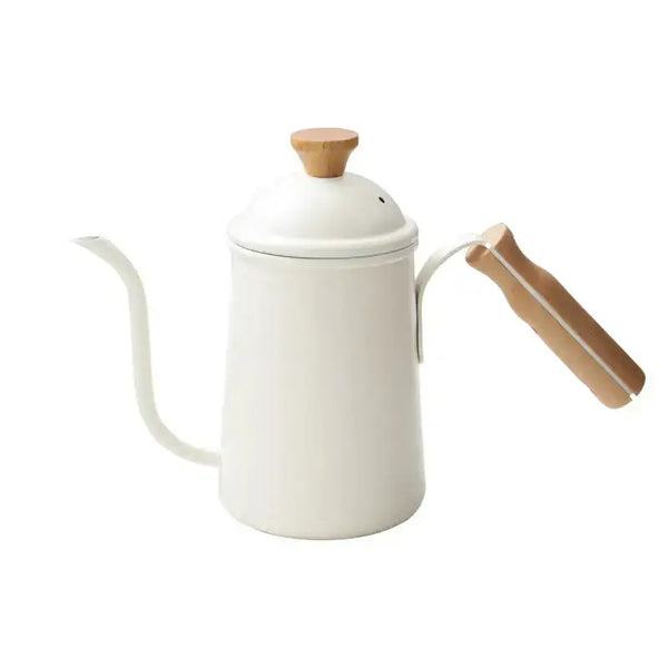 Wooden handle stainless steel coffee hand brew pot 650ml Nexellus