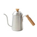 Wooden handle stainless steel coffee hand brew pot 650ml Nexellus