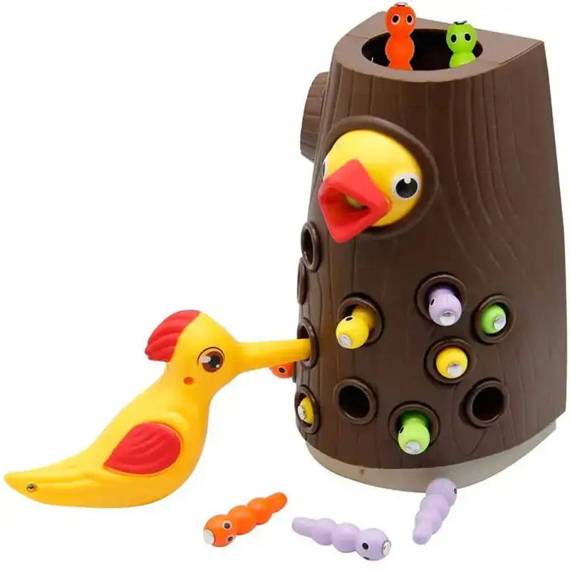 Woodpecker toys fishing and insect catching games intelligence Nexellus