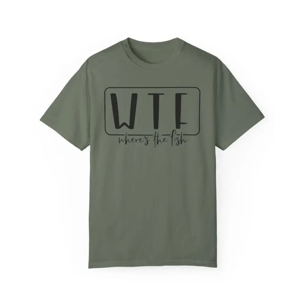 Wtf – where’s the fish unisex garment-dyed t-shirt - L