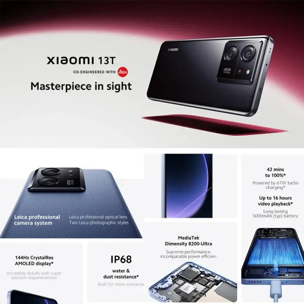 Xiaomi 13t 5g (12gb + 256gb) 144hz refresh rate - smartphone