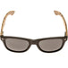 Zebra wood classic style sunglasses with black polarized lenses Nexellus