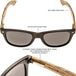 Zebra wood classic style sunglasses with black polarized lenses Nexellus